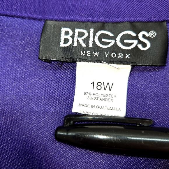 Briggs 18W Women's Blazer Purple Suit Coat Plus Size 2X 2XL XXL Jacket - Picture 2 of 4